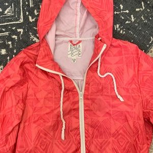 Billabong Hot Coral Windbreaker FOLDS INTO POCKET!